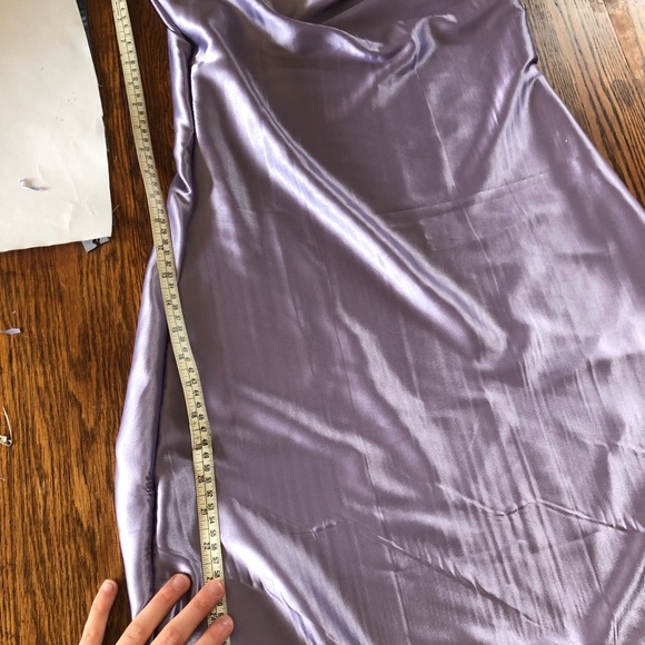 💜 Satin Cowl Neck Dress - Picture 4 of 4